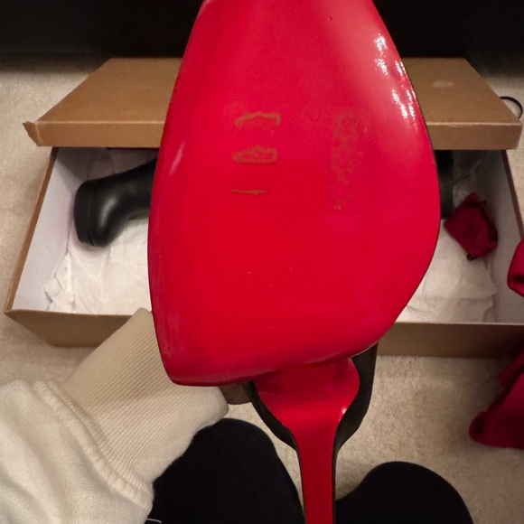 Christian Louboutin Black Heeled Boots - Picture 4 of 5